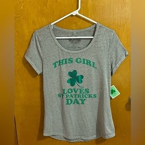 Rocker Girl St Patrick’s Day Women’s T-Shirt Short Sleeve Size Large